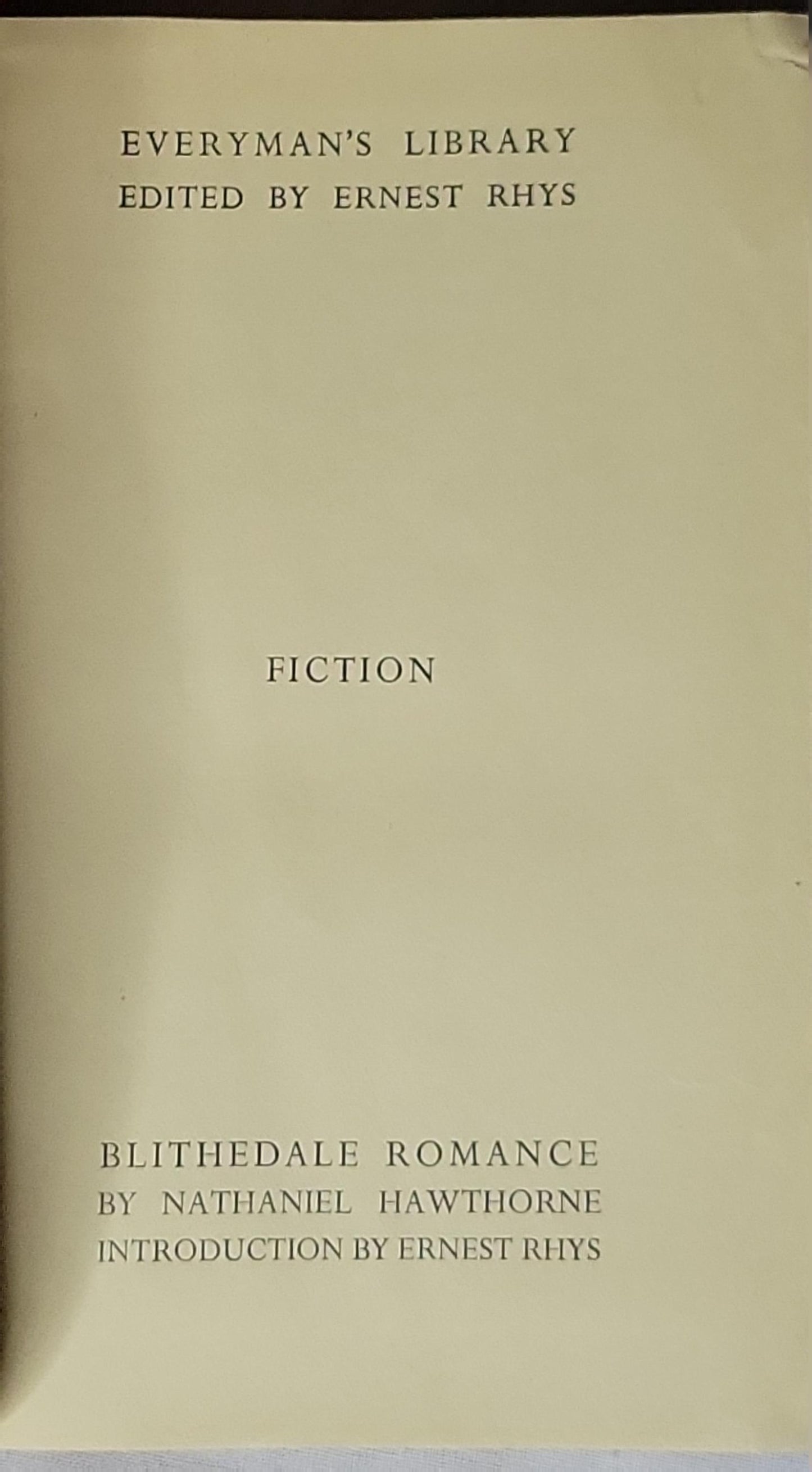The Blithedale Romance By Nathaniel Hawthorne
