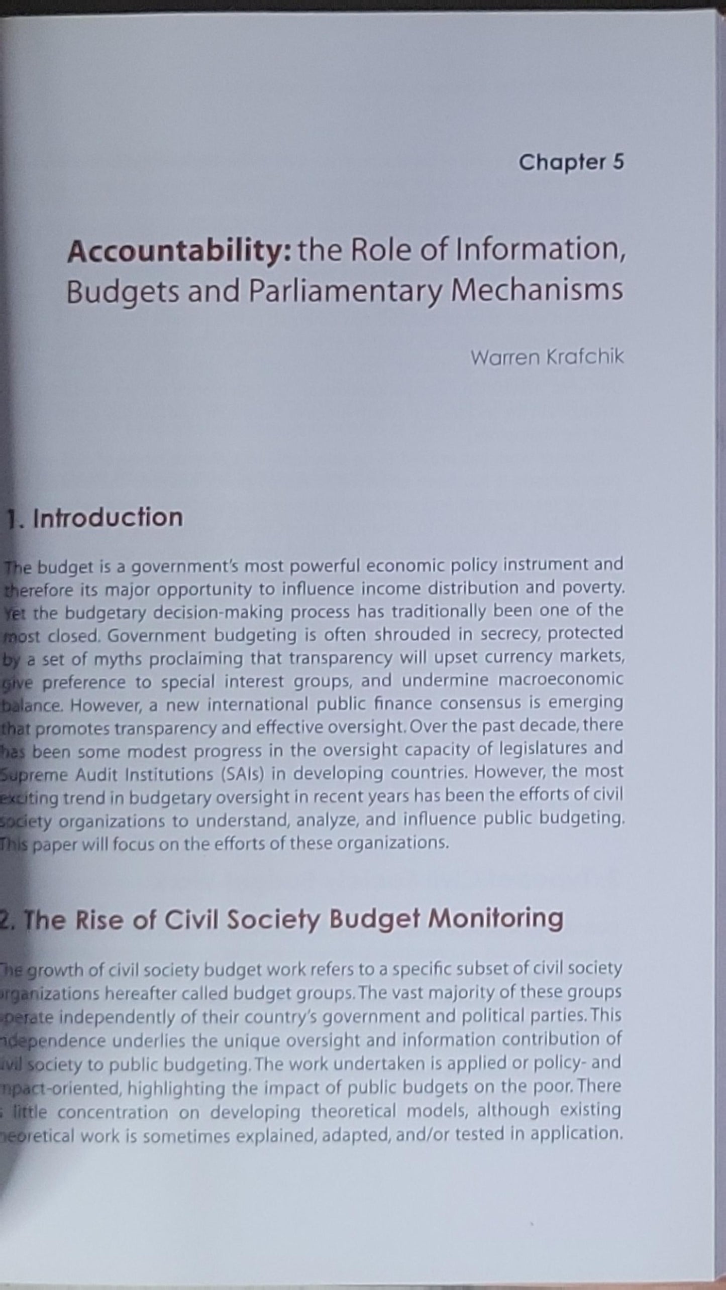 The Changing Role of the State