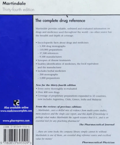 The Complete Drug Reference By Martindale