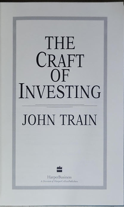 The Craft of Investing