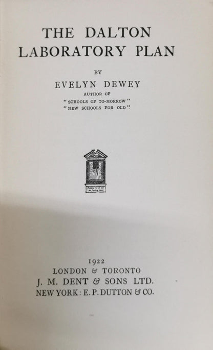 The Dalton Laboratory Plan By Evelyn Dewey