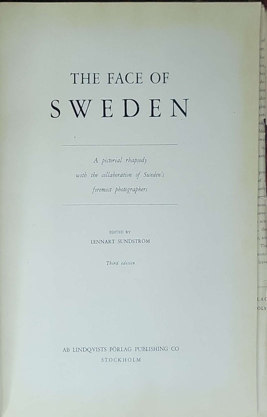 The Face of Sweden: A pictorial rhapsody with the collaboration of Sweden's foremost photographers