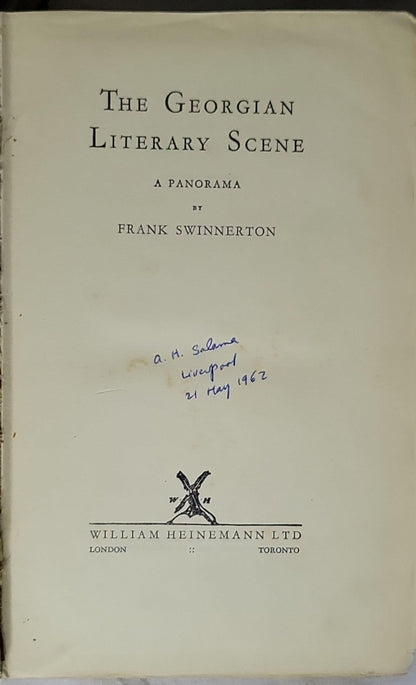 The Georgian Literary Scene: A Panorama By Frank Swinnerton
