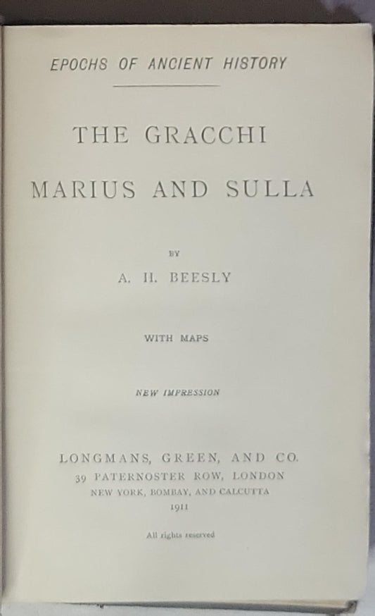 The Gracchi Marius and Sulla