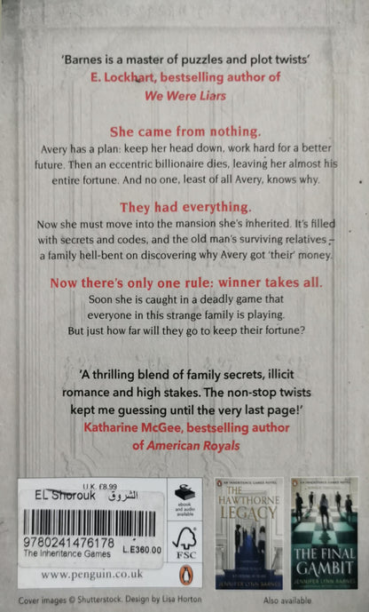 The Inheritance Games By Jennifer Lynn Barnes