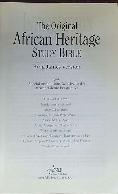 The Original African Heritage Study Bible