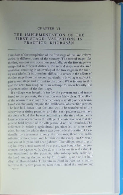 The Persian Land Reform: 1962-1966