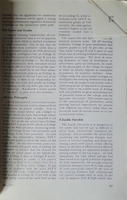 The Personnel and Guidance Journal: May 1959