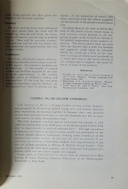 The Personnel and Guidance Journal: September 1959