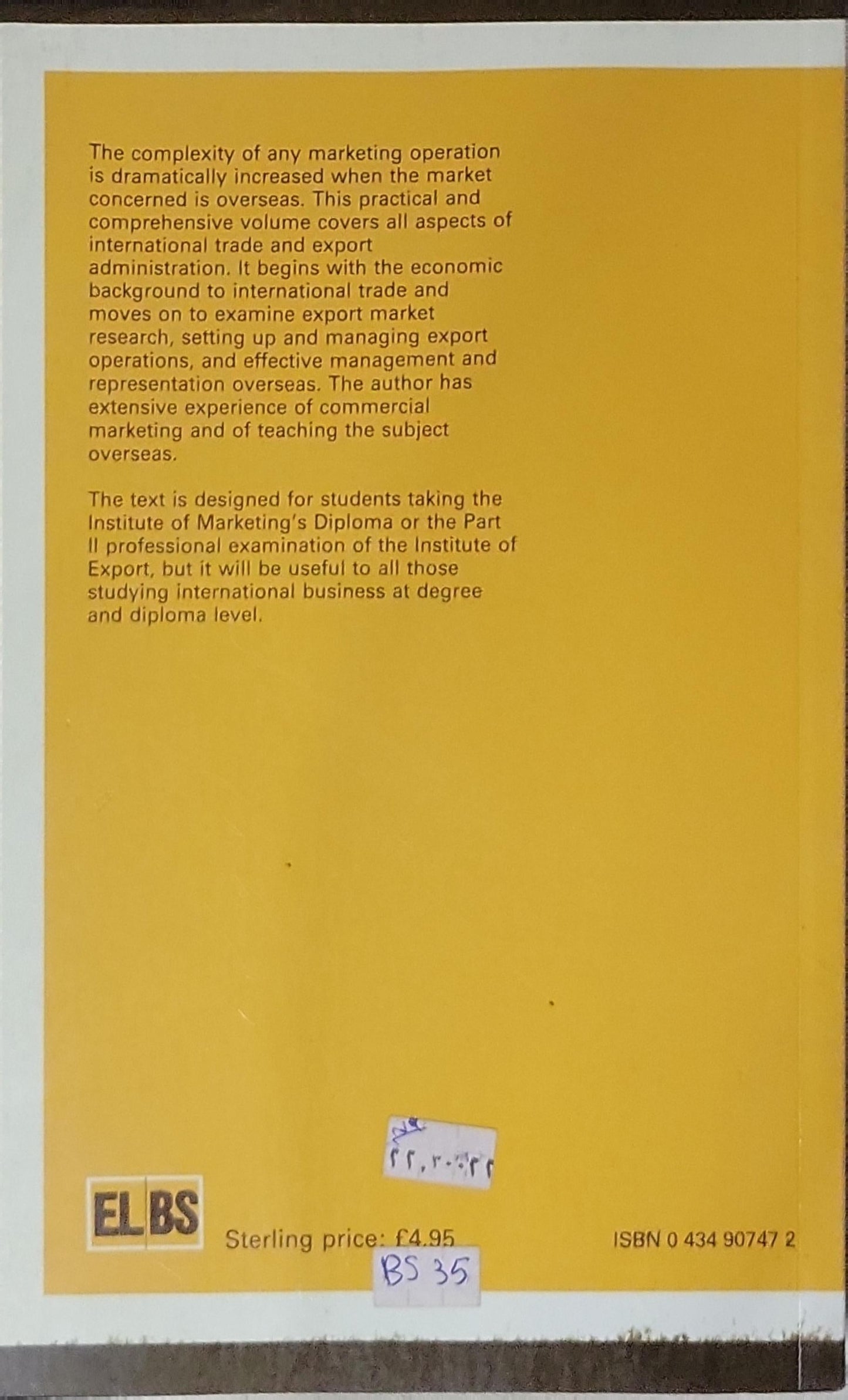 The Principles and Practice of Export Marketing