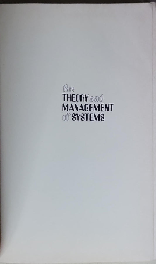 The theory and management of systems