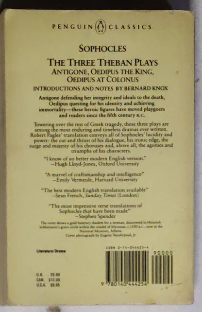 The Three Theban Plays: Antigone, Oedipus the King, Oedipus at Colonus (Penguin Classics)