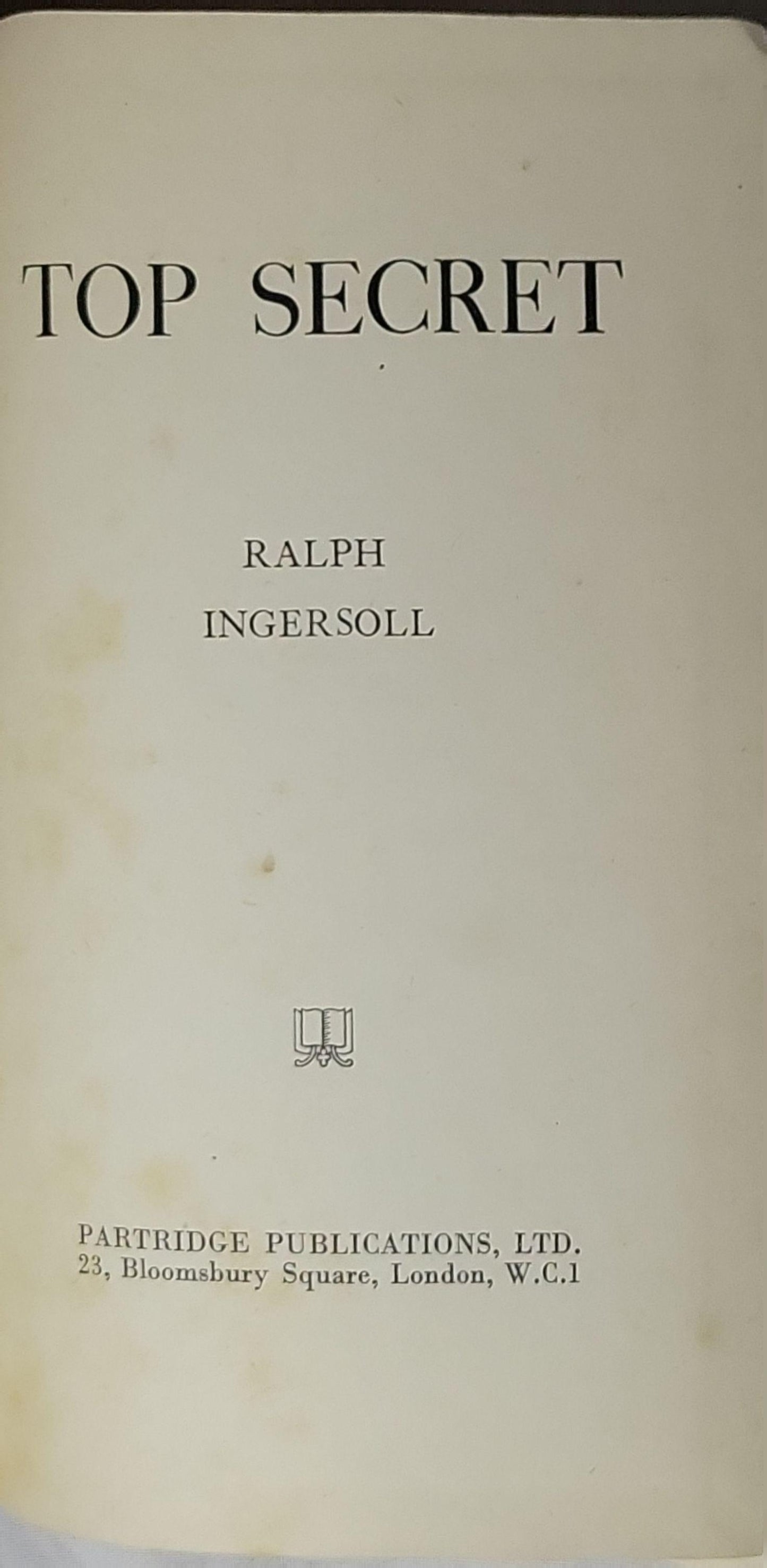 Top Secret By Ralph Ingersoll