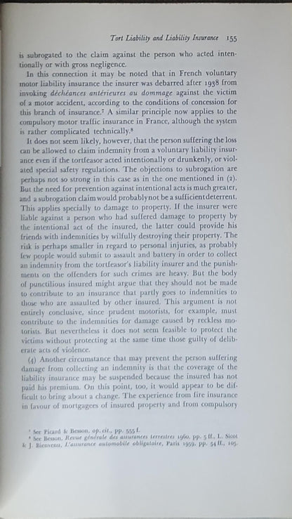 Tort liability and liability insurance: Scandinavian studies in law, volume 6 (1962)