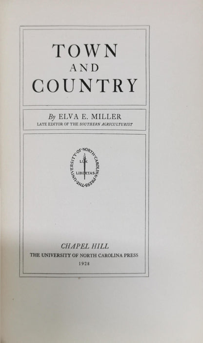 Town and Country By Elva E. Miller