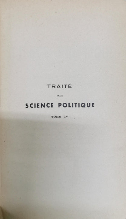 Traité de Science Politique: Le statut du pouvoir dans l’État By Georges Burdeau