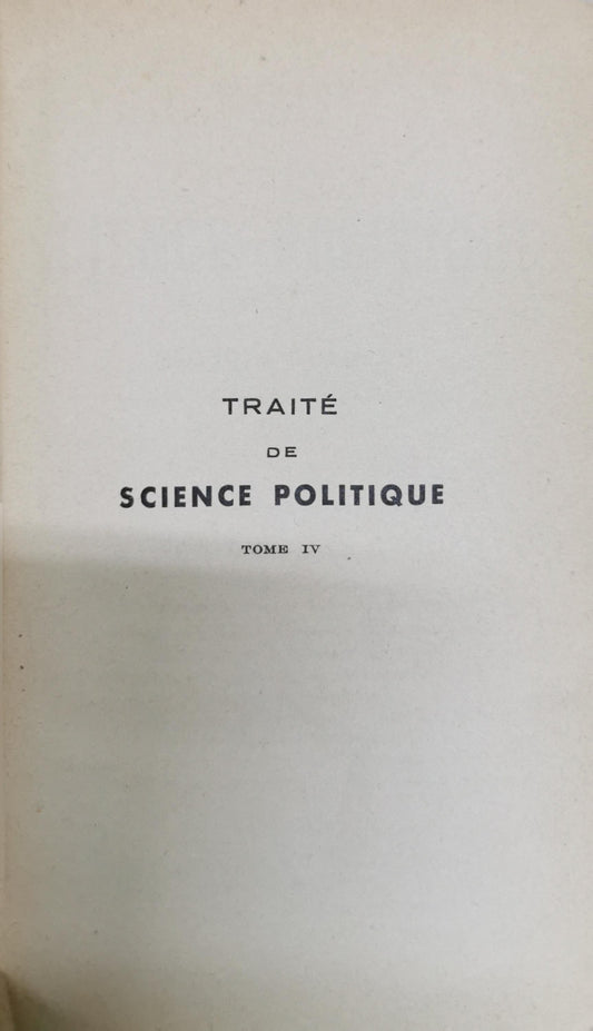 Traité de Science Politique: Le statut du pouvoir dans l’État By Georges Burdeau