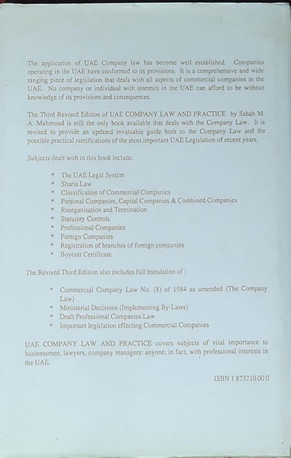 UAE Company Law and Practice: Third Edition