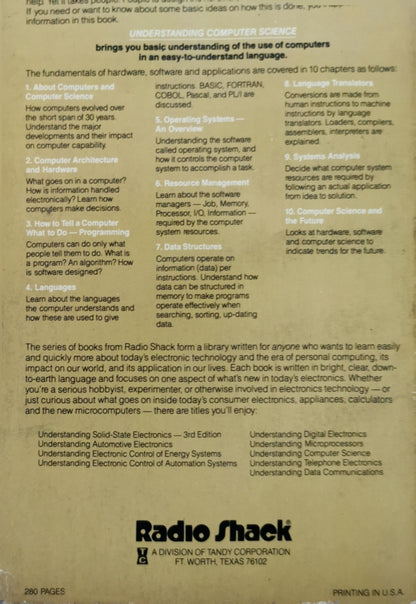 Understanding Computer Science By Radio Shack Learning Center