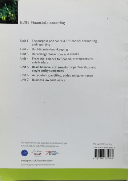 Unit 5 Basic financial statements for partnerships and single entity companies By The Open University