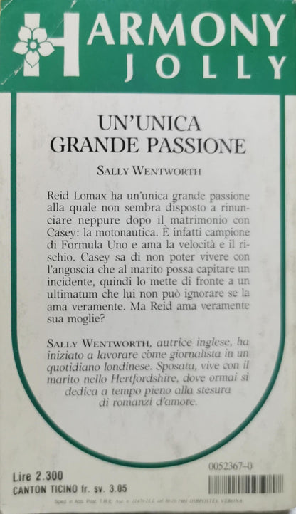 UN’UNICA GRANDE PASSIONE By Sally Wentworth