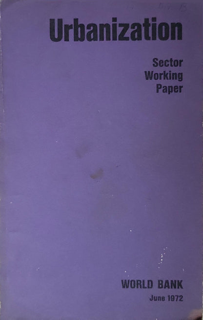Urbanization: Sector Working Paper