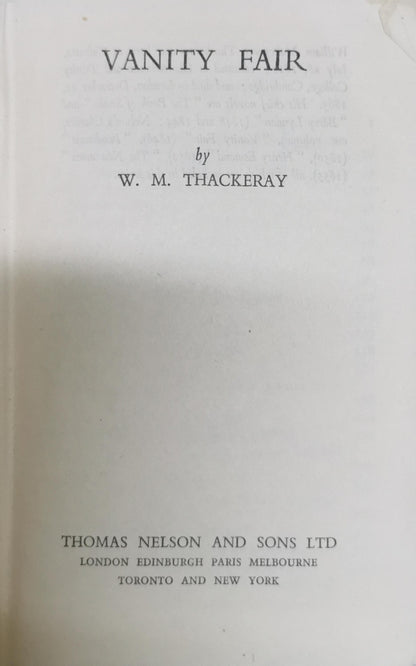 Vanity Fair By W. M. Thackeray