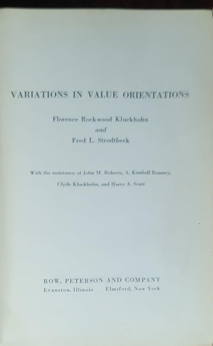 Variations in Value Orientations