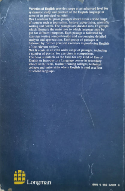 Varieties of English: Practice in Advanced Uses of English By H.L.B. Moody