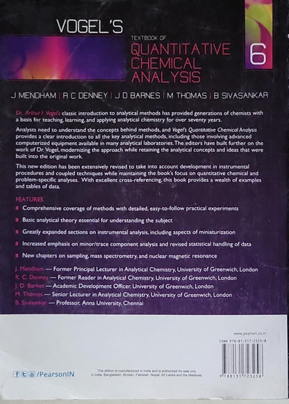 Vogel's Textbook of Quantitative Chemical Analysis