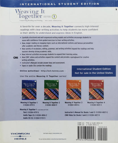 Weaving It Together: Connecting Reading and Writing By Milada Broukal