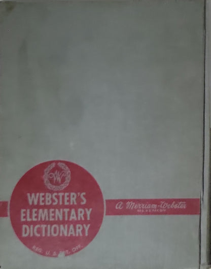 Webster's Elementary Dictionary By A Merriam-Webster