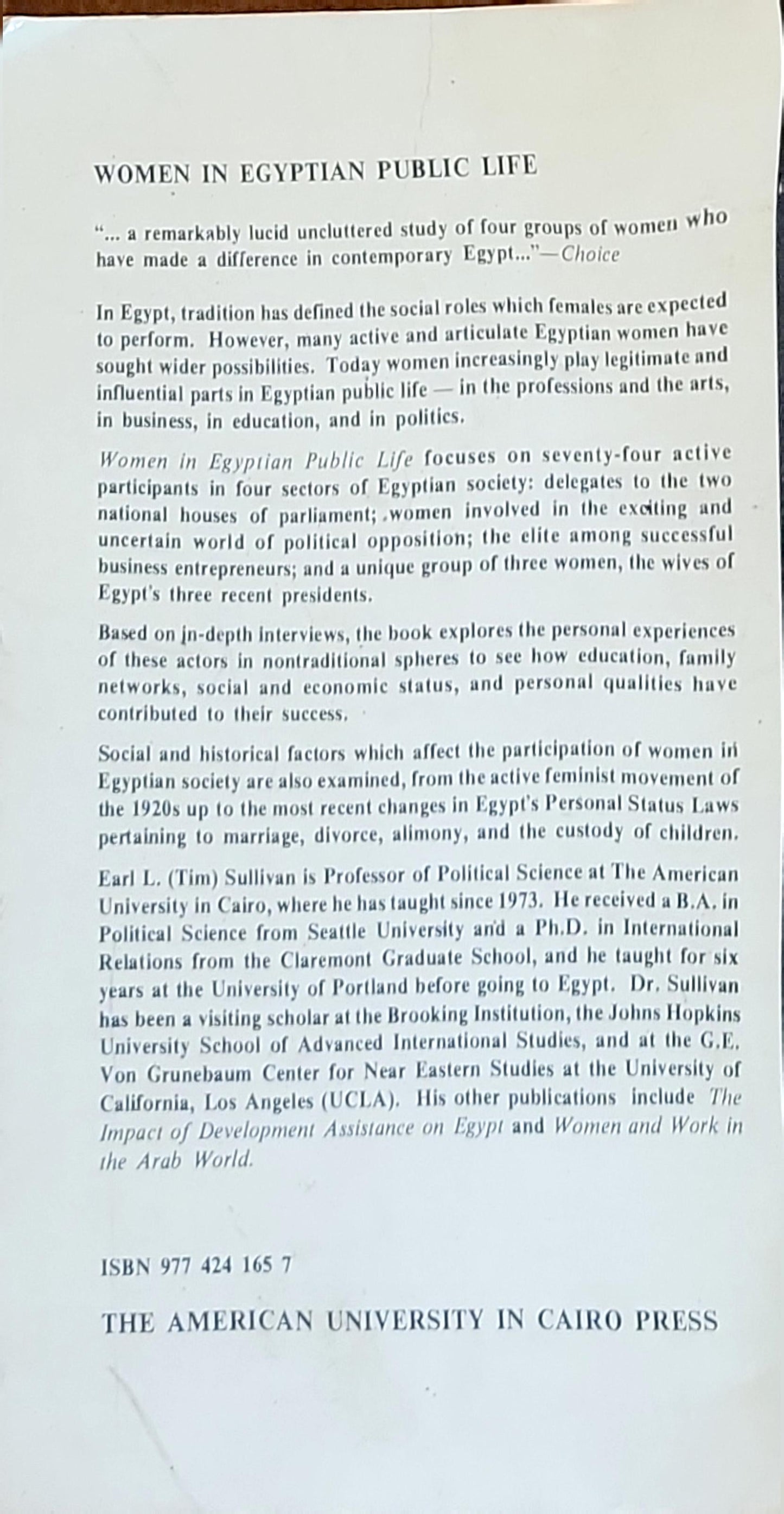 Women in Egyptian Public Life
