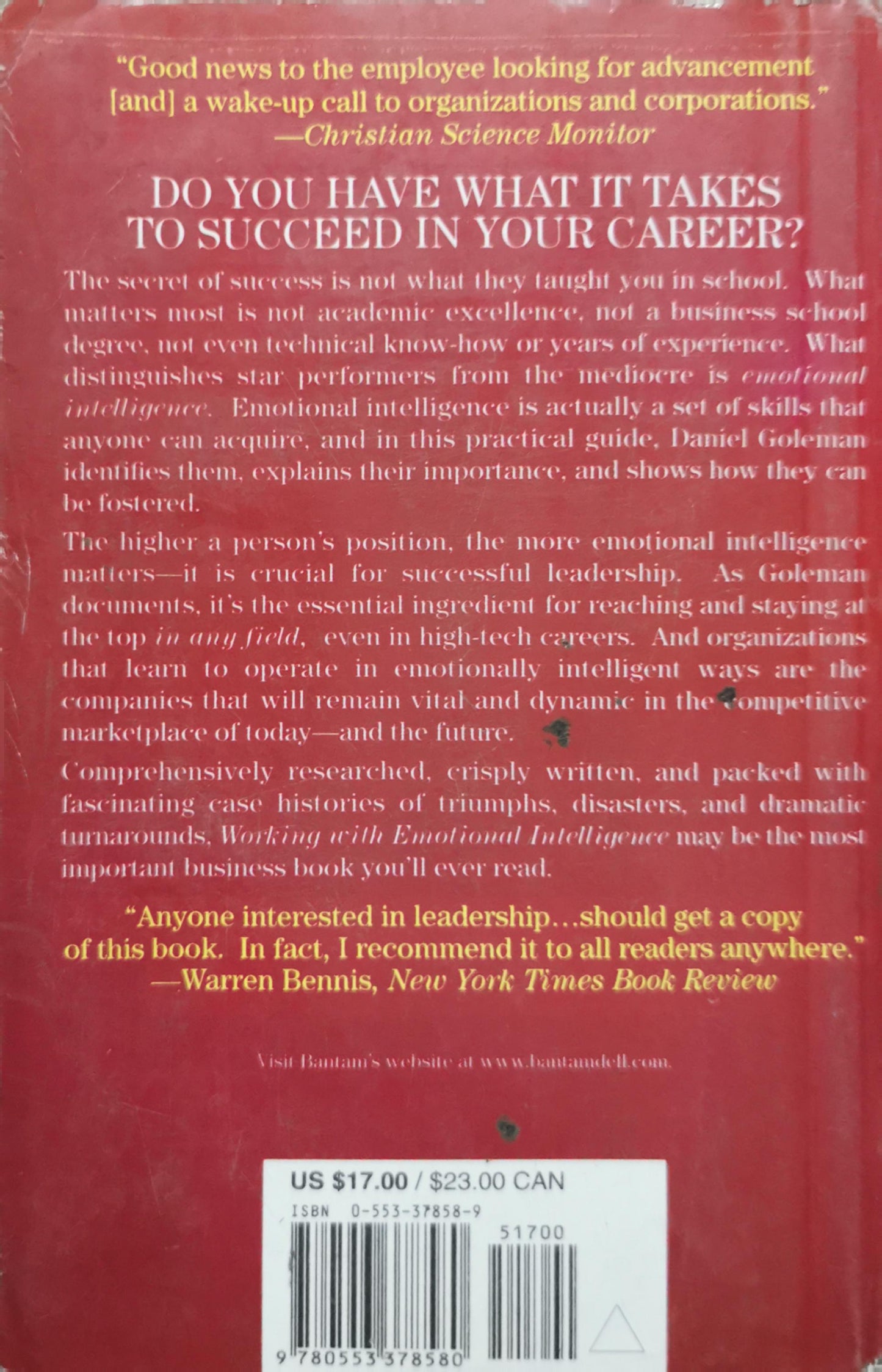 Working with Emotional Intelligence By Daniel Goleman