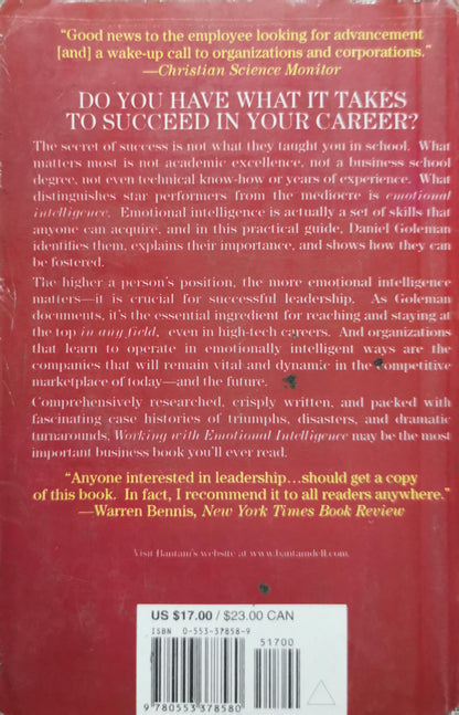 Working with Emotional Intelligence By Daniel Goleman
