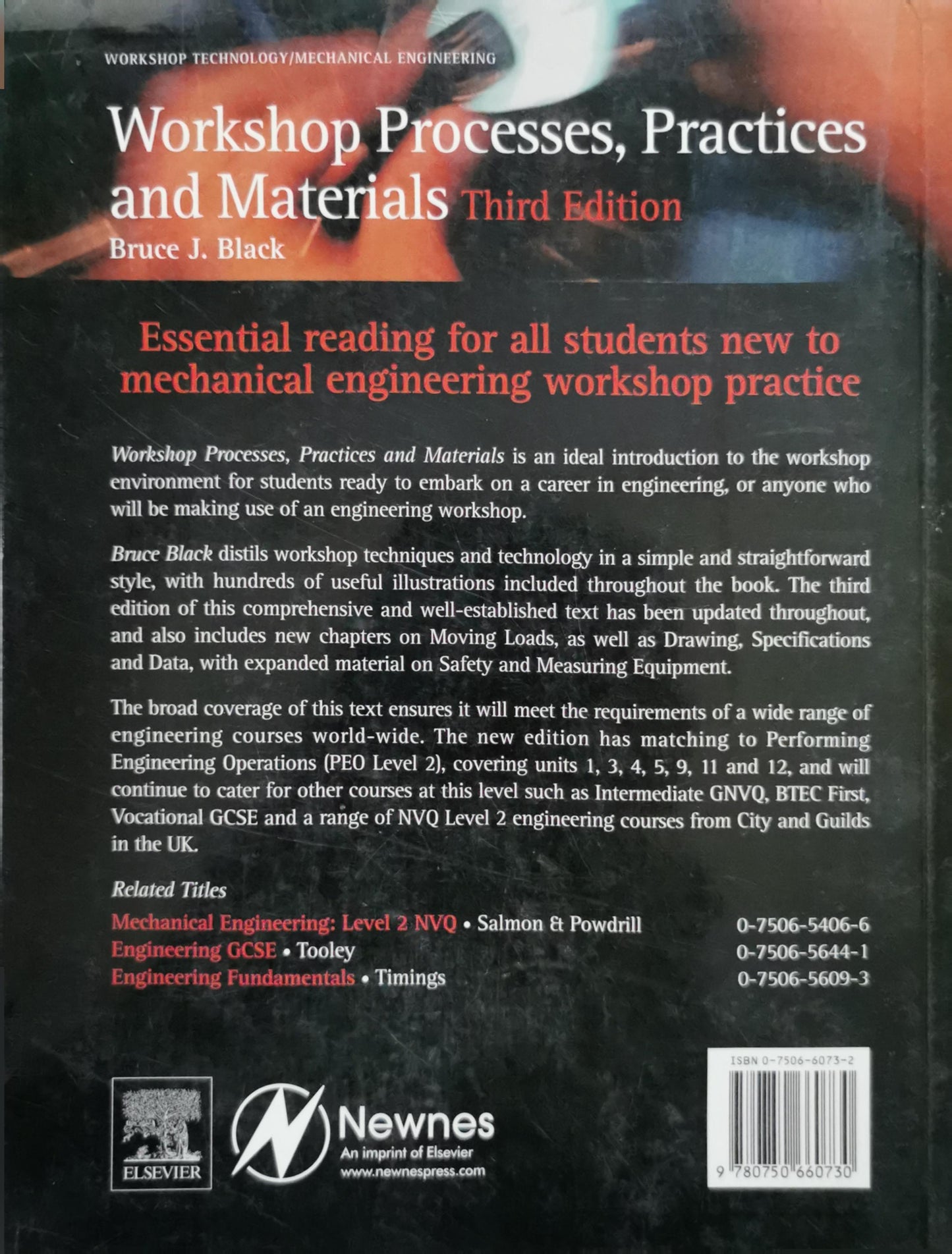 Workshop Processes, Practices and Materials: Third Edition By Bruce J. Black